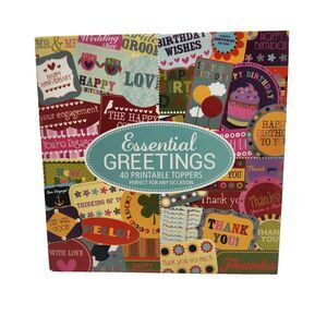 Quick Cards Essential Greetings 40 Printable Toppers CD-Rom Cardmaking UK
